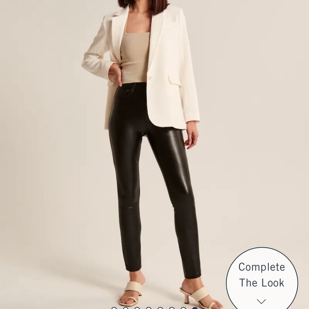 A&F Vegan Leather Skinny Pant
